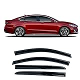 Puermto 94714 Sunproof Waterproof Side Window Wind Deflector, 4pcs Protective Replacements Rain Guar