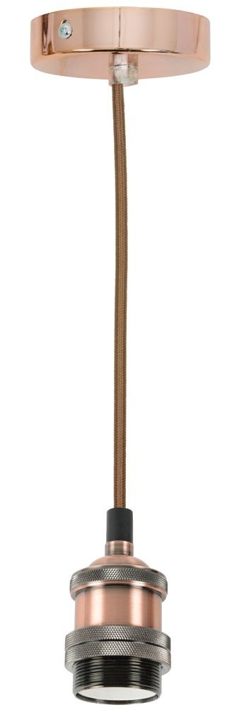 Netagon Modern Retro Brushed Metal Industrial Pendant Ceiling Light Lamp (Antique Copper, Single)