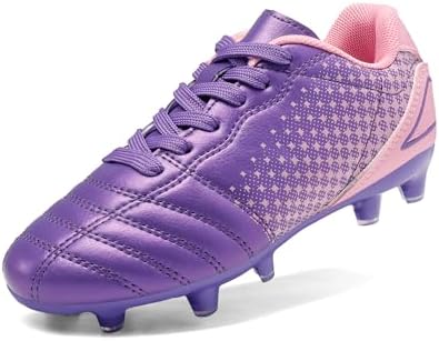 purple and yellow youth football cleats