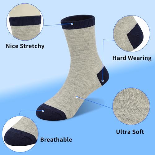 Kids' Socks 18-Pair Pack - Unisex, Breathable Moisture-Wicking Comfortable Fit for School Sports Everyday Wear Aged 10-13 — view 4