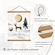 Sanauto Posterleiste Posterschiene Poster, Magnet Magnetische Holz Poster Aufhänger Halter Rahmen Leisten Bild Bilder Bilderleiste Bilderrahmen 40x60 40x50(40cm, Teak)
