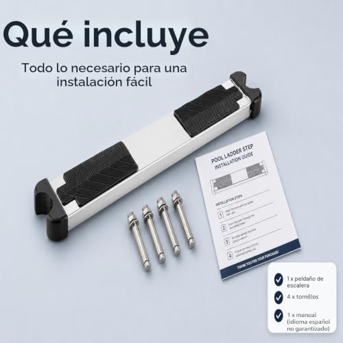 Miniatura 6 de Escalones De Escalera Para Piscina, Reemplazo De Escalones De Escalera Para Piscina Con Almohadilla De Goma Antideslizante Pedal Engrosado De Acero Inoxidable Para Piscina De