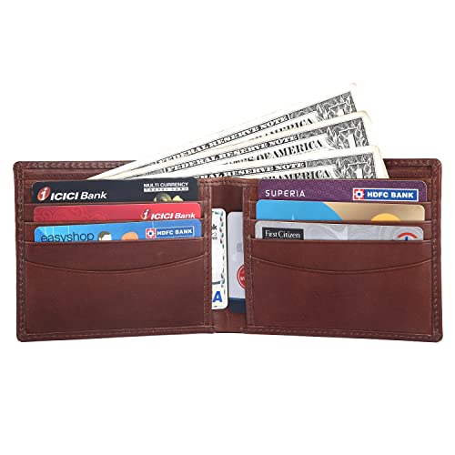 Image of Brooklyn Bridge Timeless Appeal, Maximum Security Leather Bifold Wallet - A Stylish RFID-Protected Card Holder for Men & Women