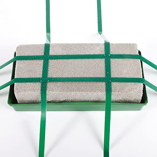 Prudiut 2 Roll Green Floral Tape 0.4" Waterproof Green Florist Tape For Fresh Flower, Flower Wrap Waterproof Tape For Bouquet Wrap Flower Arrangements Crafts (100Ft/Roll #TOP3