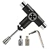 VORCOOL Skate Tool Set All-in-One Multifunctional Portable T-Tool for Skateboard Black