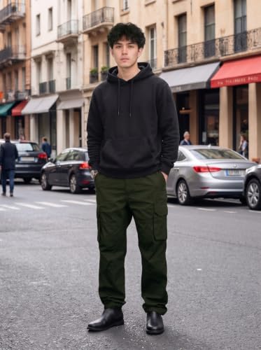 Image of Amazon Brand - INKAST Men Multi-Pocket Cargo Pants Casual Fit Trousers Stylish Cargo Trousers