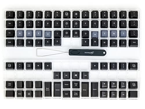 Amazon.co.jp: Advantage360 Dvorak ブラックキーキャップセット - PBT