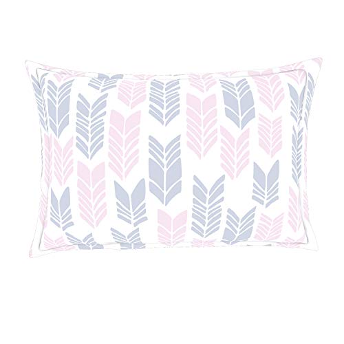 Image of Spaces Atrium Plus 210 TC 100% Cotton Queen Size Fitted Double Bedsheet with 2 Pillow Covers (Geometric, 60 inch X 78 inch Inches ) - Pink