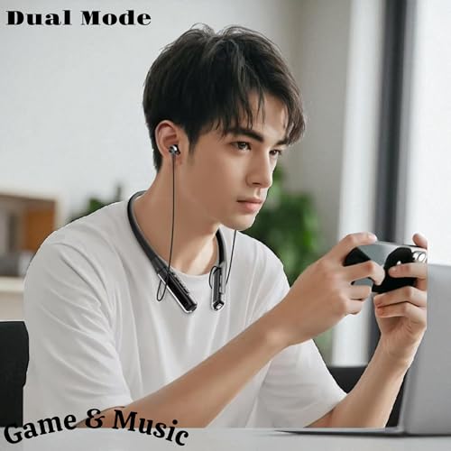 Image of iFAST IF-125 Digital Display Bluetooth 5.4 Wireless Neckband Earphones with 50H Playtime, ENC, IPX6, LED Battery Display (Black) + 16GB Class 10 Memory Card