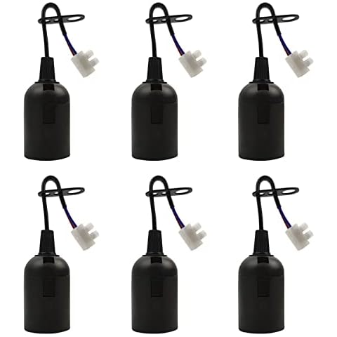 OMIGA 6 Piezas Casquillos para Bombillas E27 con Cable Cover