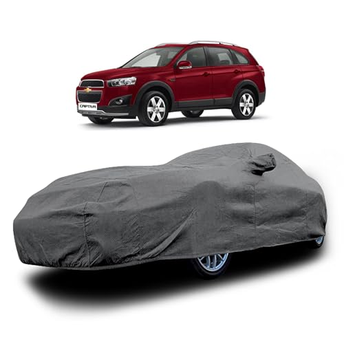 Image of Heavy-Duty Car Cover for Compatible with Chevrolet Captiva (2008 to 2025 All Models) Deluxe Car Protection Cover - Waterproof & UV-Resistant All-Season Exterior Protection