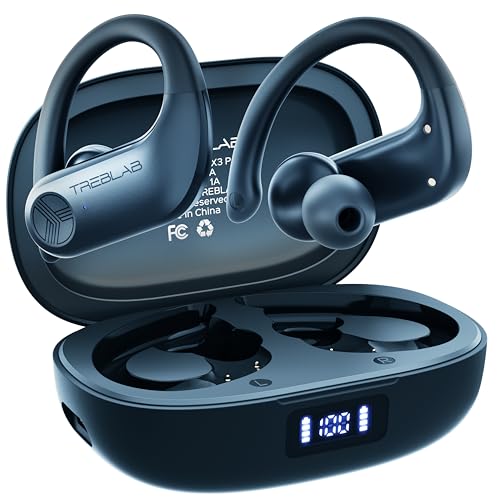 TREBLAB X3 Pro - Workout True Wireless Earbuds, Comfortable Earhooks,