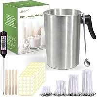 Kit Débutant Pour Fabriquer Des Bougies Maison - 200g Cire Soja, 150 Mèches, 2 Pots Et Accessoires
