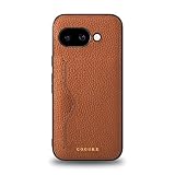 COGURE 互換 Google Pixel 9a ケース 本革 シュリンクカーフレザー カード入れ 耐衝撃 シンプル おしゃれ 専用ボックス付き COPC1-pi キャラメル