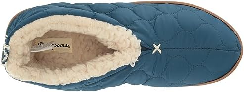 Dearfoams Women's Indoor/Outdoor Warm Up Bootie Slipper, Deep Oasis, Medium | Image 4