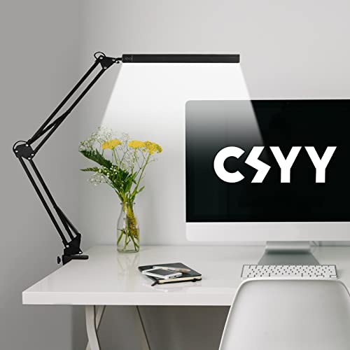 Lampe De Bureau LED à Bras Articulé Avec Pince - 12W Dimmable - Réglable 3 Températures