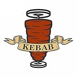 13cm x 11,2 cm para Kebab emblema parabrisas refrigerador coche pegatina 3D vinilo impermeable rasguño