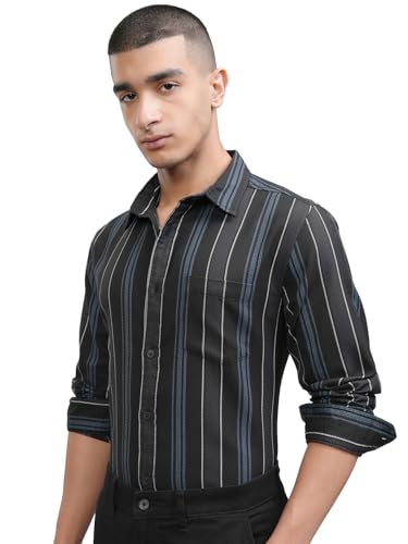 Image of Highlander Men's Striped Slim Fit Shirt