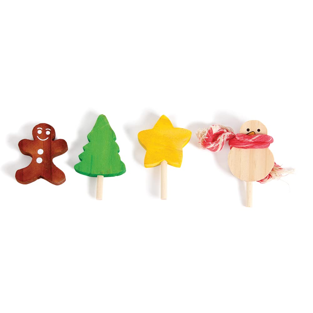 Northern Parrots Small Festive Lollipop Parrot Foot Toys - Pack of 4