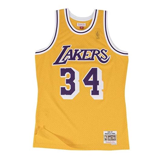 Mitchell & Ness Shaquille O'Neal Los Angeles Lakers NBA Throwback Gold Jersey