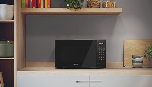 Candy CMGA20W8STB, Microondas con Grill, 20L, 700W-1250W, 5 Niveles de Potencia, Digital, 8 automenús, Bloqueo Infantil, Plato 25,5 CM, Display Soft Touch, Descongelación, Apertura Izquierda, Negro - imagen 4