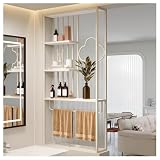Parete Divisoria In Vetro Trasparente, Per Bagno, Ingresso, Hotel, Ristorante, Divisorio Per Ambienti, Design Moderno, Elegante Separatore, Parete Decorativa In Vetro(White-a,50x140 cm)