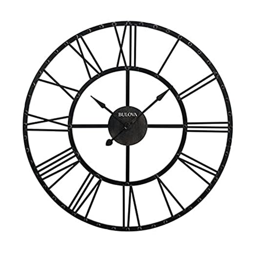 Bulova C4820 Carmen Wall Clock, Black