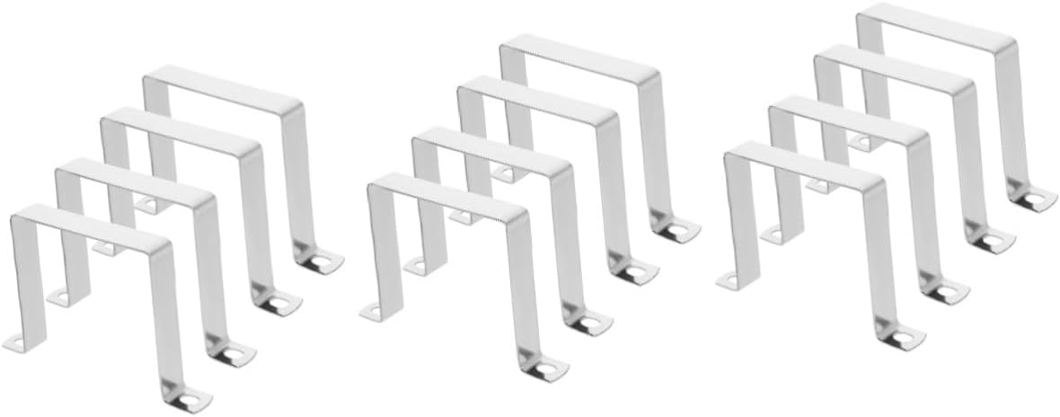 Gadpiparty 12pcs Stainless Steel Pipe Hanger and Support Bracket for Use Thermal Expansion Resistant Versatile for Water Pipes Railings and More