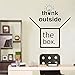 Citation penser en dehors de la boîte Stickers muraux pour bureau chambre décalcomanie murale société autocollant stickers muraux A5 28x29 cm