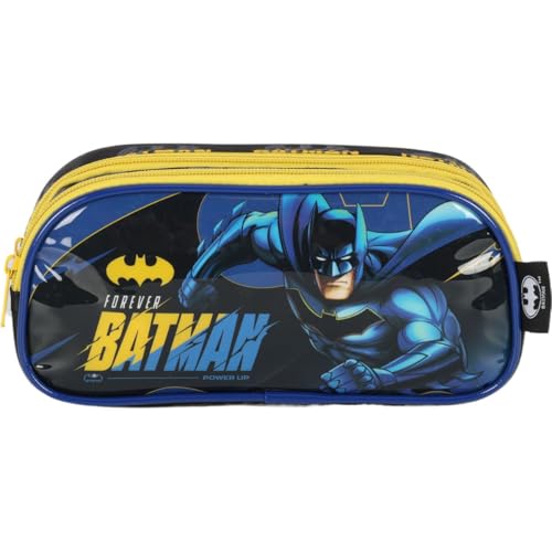 Estojo Duplo, Batman, Tecido, Azul, Luxcel