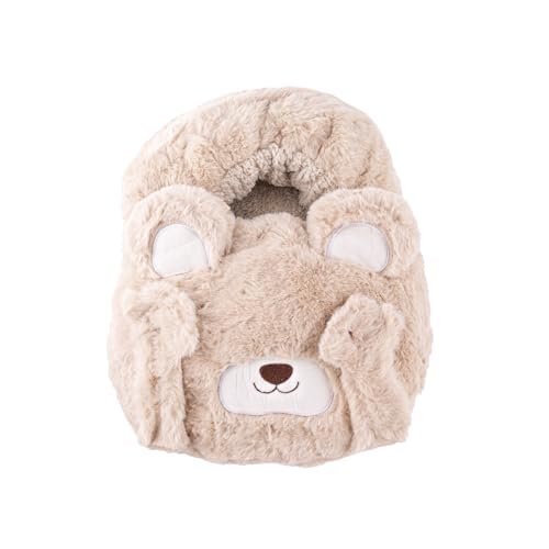 Calentador de pies,diseño animalitos,Calefactor sin electricidad para pies,zapatillas de peluche,Talla unica,Comodos,Perfecto para evitar frio (OSO)