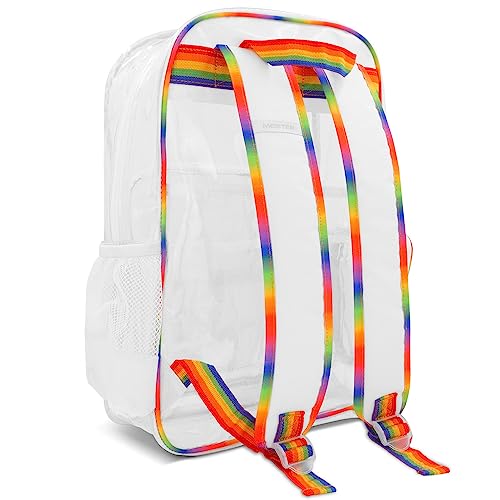 Meister All-Access Clear Backpack - Meets School & Event Security Bag Requirements - Rainbow2