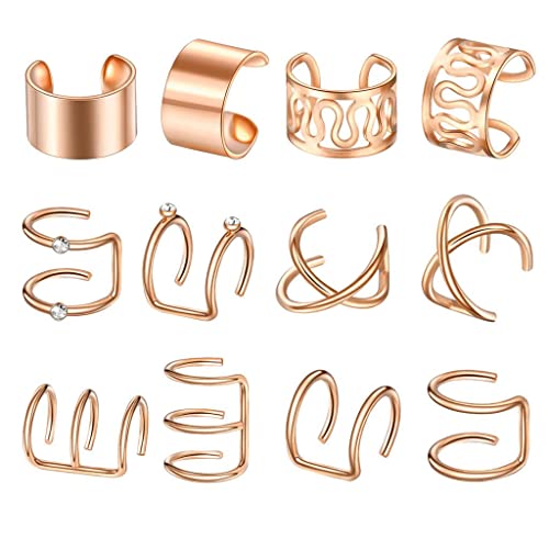 myaddiction Stainless Steel Ear Cuff Helix Ear Clip On Wrap Earrings Uni Rose Gold Jewelry & Watches | Fashion Jewelry | Earrings
