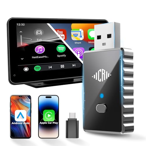 Image of CEROAN 2-in-1 Wireless Carplay Adapter for Wireless Android & Apple | Quick Connection & Auto Reconnect | Bluetooth 5.3 & 5GHz WiFi