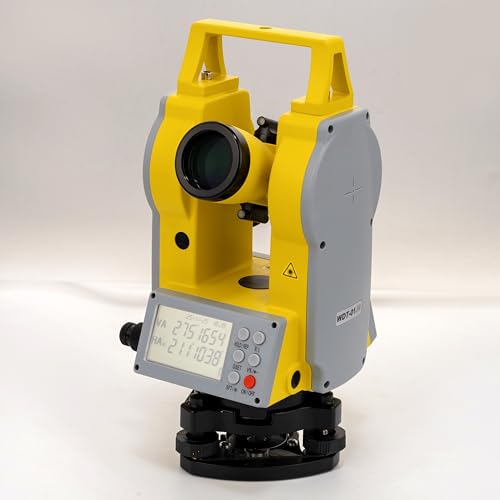 REDLONG DET-502 Digital Electronic Theodolite, Rechargeable + Alkaline Batteries, Construction Surveying Equipment Set with Carry Case