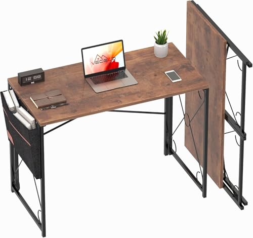 VECELO Folding Desk with Storage Bag 39 Inch Writing Desk Home Of...