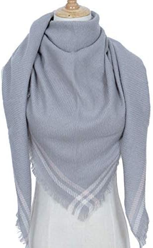 WorldCare® Women Triangle Scarf Designer Solid color Winter Shawls and Wraps Cashmere Kids Scarf Blanket ing Light Grey328896 | Pack of 1