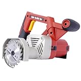 Blade Toe Kick Saw, Three 3-3/8 in. Blades, Multifunctional Flush Cutting Saw Special Circular Saw for Removing Subfloor or Tiles, Masonry Saw Red