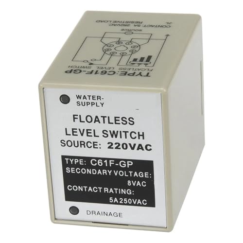 Interruptor de nivel sin flotador C61F-GP evita desbordamientos en tanque CA 220V