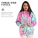 Pure Essence Tie Dye Long Sleeve Pullover Hoodie for Men and Women, Fleece Hooded Sweatshirt with Front Pocket and Drawstring, Pink Jelly, Small