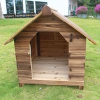 屋外対応 小型犬 中型犬 犬小屋 無塗装仕様 Amazon | [JUI3N] 犬小屋 屋外用 中型犬 木製 小型屋外犬小屋 70*67*69
