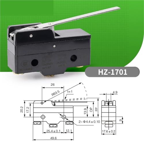 Interrupteur fin de course HZ-1701 évite les pannes sur Machine CNC