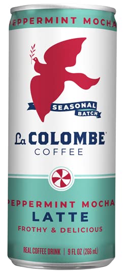 La Colombe Peppermint Mocha Draft Latte 12 pack, Cold-Pressed Espresso And Frothed Milk, Dark Chocolate Made With Real Ingredients Grab And Go Coffee