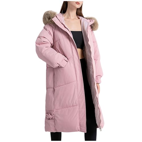 Doudoune d'hiver chaude pour femme mi-longue à fermeture éclair