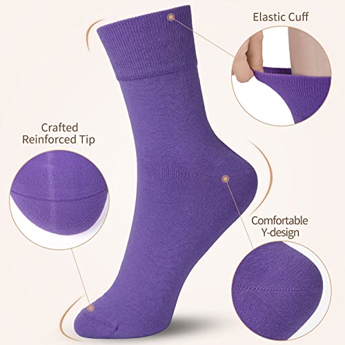 Image of FGZ Women Thin Cotton Socks Soft Cozy Socks Cute Ankle Crew Socks 5 Pairs