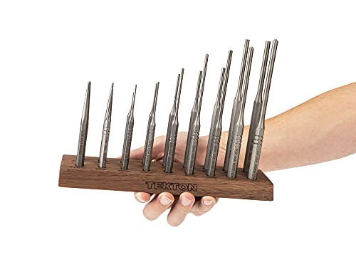 Tekton Punch Set With Walnut Block (18-Piece) | Made In Usa | 66564 #TOP2