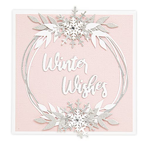 Matrice de decoupe Thinlits Sizzix 15 couronnes d'hiver scrapbooking Noel 666026