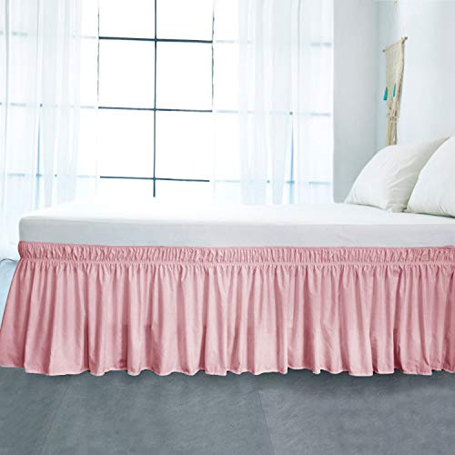 Obytex Wrap Around Bed Skirts Fashional Elastic Dust Ruffle Silky Soft & Wrinkle Free Classic Stylish Look In Your Bedroom #TOP1