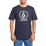 Corte básico Volcom Crisp Stone BSC SS Camiseta de Manga Corta, Hombre, Navy, S