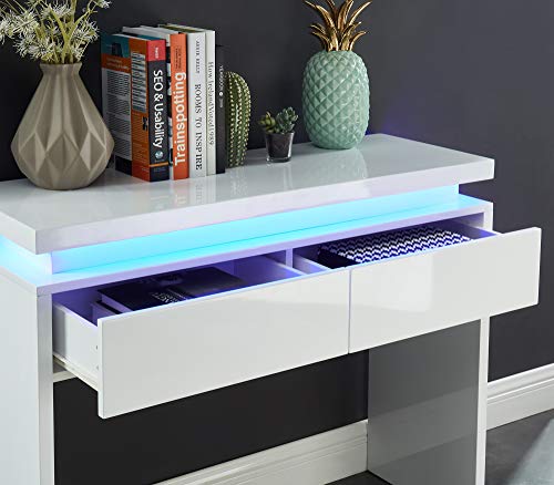 BAÏTA Utah Console, Legno, Bianco, L80 Cm